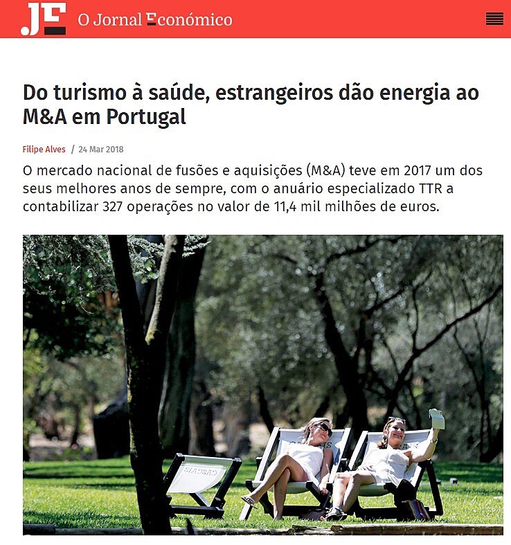 Do turismo  sade, estrangeiros do energia ao M&A em Portugal